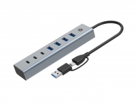 CONCEPTRONIC USB-Hub 7-Port 3.2/C->4x3.0 3xUSB-C o.Netz. gr