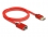 Delock DisplayPort extension cable 8K 60 Hz 1 m red metal without latch