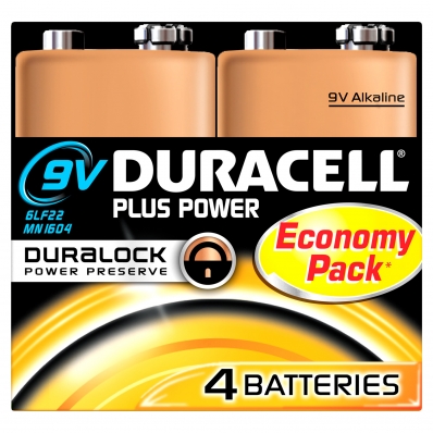 Duracell Batterie Plus NEW -9V (MN1604/6LR61) 4St.