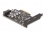 Delock PCI Express x4 Card to 2 x external USB Type-C™ + 1 x internal USB 10 Gbps Type-E Key A and 1 x 19 pin USB pin header mal