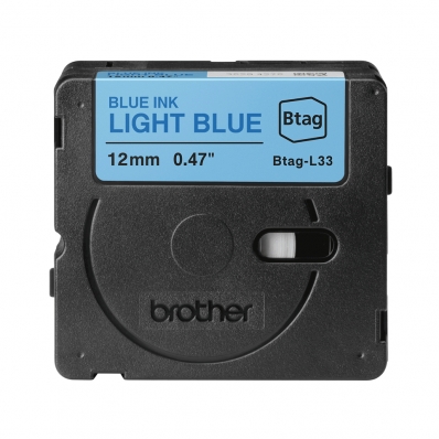 Schriftband Brother 12mmx4m blau/hellblau BTAG-L33