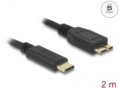 Delock USB 5 Gbps Cable USB Type-C™ male to USB Type Micro-B male 2 m