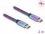 Delock USB 2.0 Cable USB Type-C™ male to male with metal jacket iridescent PD 3.0 60 W 2 m