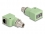 Delock M12 Adapter X-coded 8 pin male to RJ45 jack Cat.5e with mounting hole 90° angled green