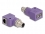 Delock M12 Adapter D-coded 4 pin male to RJ45 jack Cat.5e with mounting hole 90° angled violet