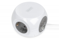 Digitus 3-Way Socket Cube with 3 USB Ports