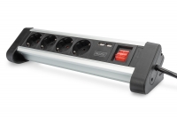 Digitus 4-way office socket strip with 2x USB ports