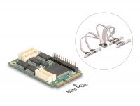 Delock Mini PCIe I/O PCIe full size 4 x Serial RS-232, 1 x Parallel