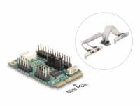 Delock Mini PCIe I/O PCIe full size 1 x Parallel, 2 x Serial RS-232 with voltage supply 5 V / 12 V