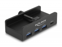 Delock External USB 5 Gbps 4 Port Hub 3 x USB Type-A and 1 x USB Type-C™ with Locking Screw