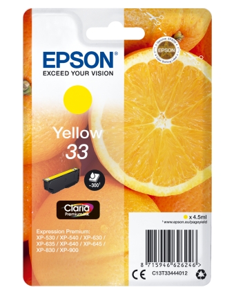 Patrone Epson 33 yellow T3344