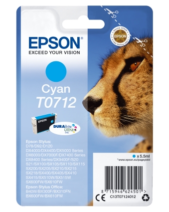 Patrone Epson T0712 cyan T0712