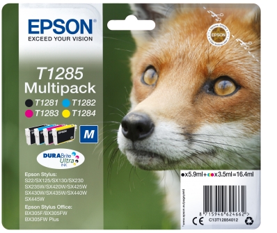 Patrone Epson T1285 4er-Pack black + color T1285