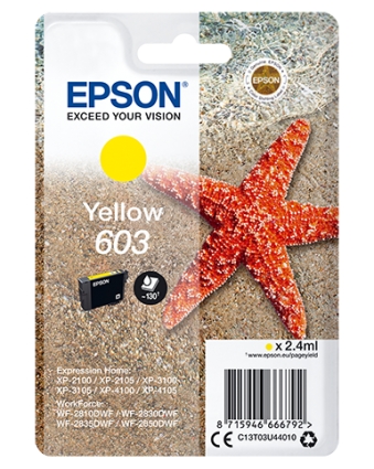 Patrone Epson 603 yellow T03U4