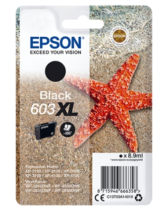 Patrone Epson 603 black XL T03A1