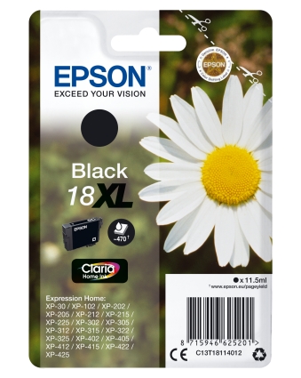 Patrone Epson 18 black XL T1811