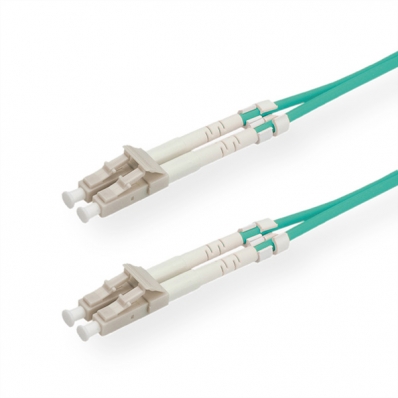 VALUE Fibre Optic Jumper Cable, 50/125µm, LC/LC, OM3, turquoise, 10.0 m