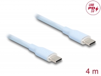 Delock USB 2.0 Cable USB Type-C™ male to male PD 3.0 60 W 4 m blue Silicone