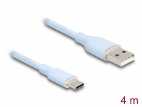 Delock USB 2.0 Cable USB Type-A male to USB Type-C™ male 4 m blue Silicone