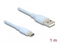 Delock USB 2.0 Cable USB Type-A male to USB Type-C™ male 1 m blue Silicone