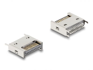 Delock USB 10 Gbps Type-E Key A 20 pin male straight for SMT solder mounting