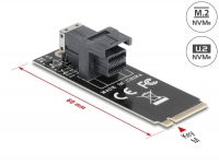 Delock Adapter M.2 Key M to SFF-8643 NVMe 2260