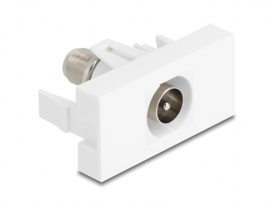 Delock Easy 45 Module IEC male to F female white