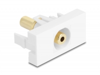 Delock Easy 45 Module stereo jack female 3.5 mm 3 pin to stereo jack female 3.5 mm 3 pin gold plated white