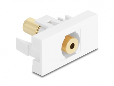 Delock Easy 45 Module stereo jack female 3.5 mm 4 pin to stereo jack female 3.5 mm 4 pin gold plated white