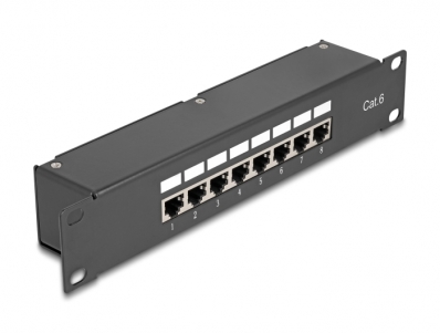 Delock 10″ Coupler Patch Panel 8 Port Cat.6