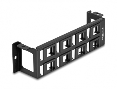 Delock Keystone Mounting Panel 8 Port surface mount vertical