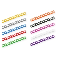 VALUE Cable Marker Set for Patchcords, 10 x 10 pcs., 5 - 6.5mm, multicolored