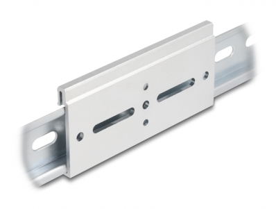 Delock Aluminium Mounting Clip for DIN Rail 100.0 x 47.8 mm silver