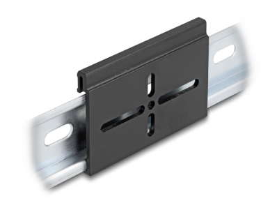 Delock Aluminium Mounting Clip for DIN Rail 70.0 x 47.8 mm black