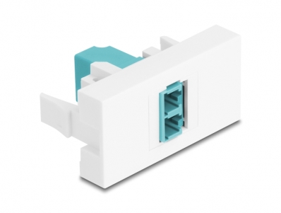 Delock Easy 45 Module LC Duplex female to LC Duplex female white / aqua