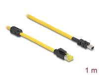 Delock Cable RJ45 plug Cat.6 to Mini I/O 8 pin D-shape type 2 plug 1 m yellow