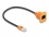 Delock D-Type RJ45 cable plug to jack Cat.5e UTP orange / black 30 cm