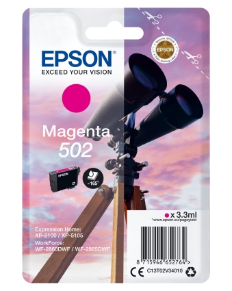 Patrone Epson 502 magenta T02V3