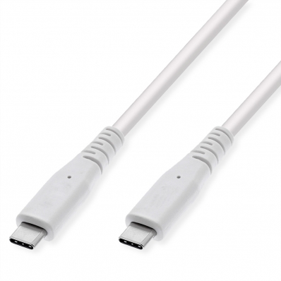 VALUE USB 3.2 Gen 2 Compatible Cable, PD (Power Delivery) 60W, C-C, M/M, white, 3 m