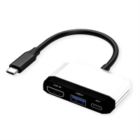 VALUE Dockingstation Type C, 1x HDMI 4K30, 1x USB 3.2 Gen 1 A, 1x Type C (PD)