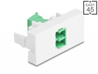 Delock Easy 45 Module LC Duplex female to LC Duplex female with laser protection flip inside green / white