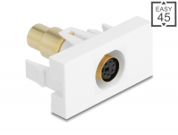 Delock Easy 45 Module Mini-DIN 6 pin female to female gold plated white