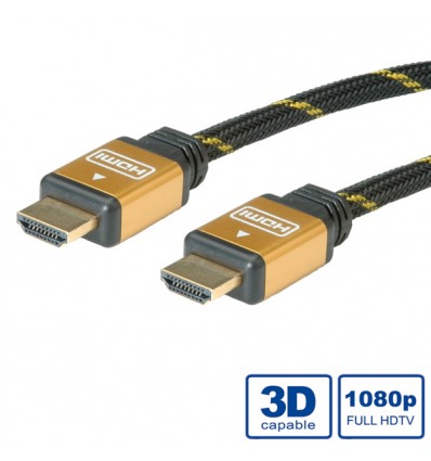 ROLINE GOLD HDMI High Speed Cable with Ethernet, HDMI M-M 5 m